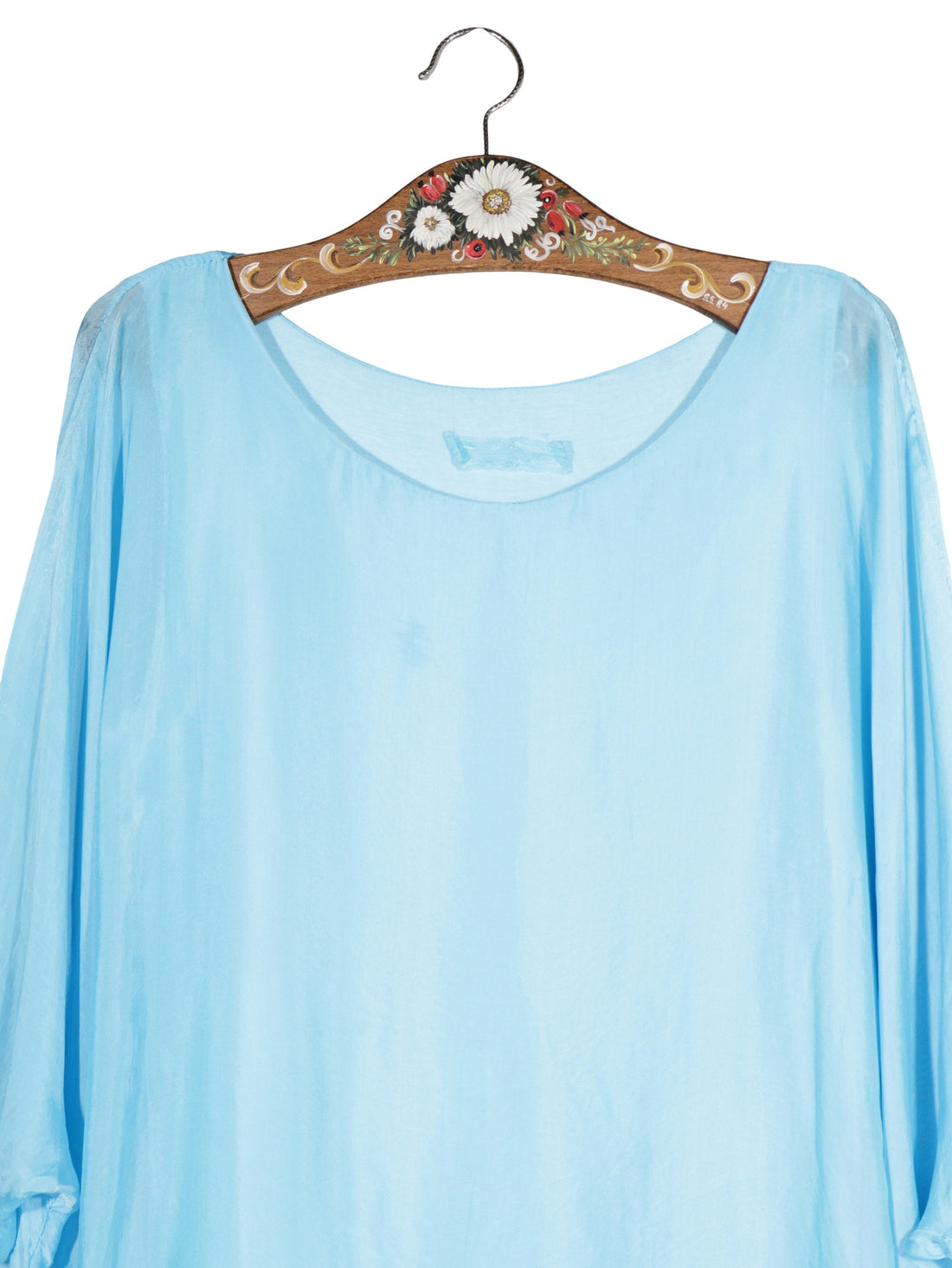 Bluza Lili Pronto Moda albastru deschis mărime S detaliu material și croială second-hand premium
