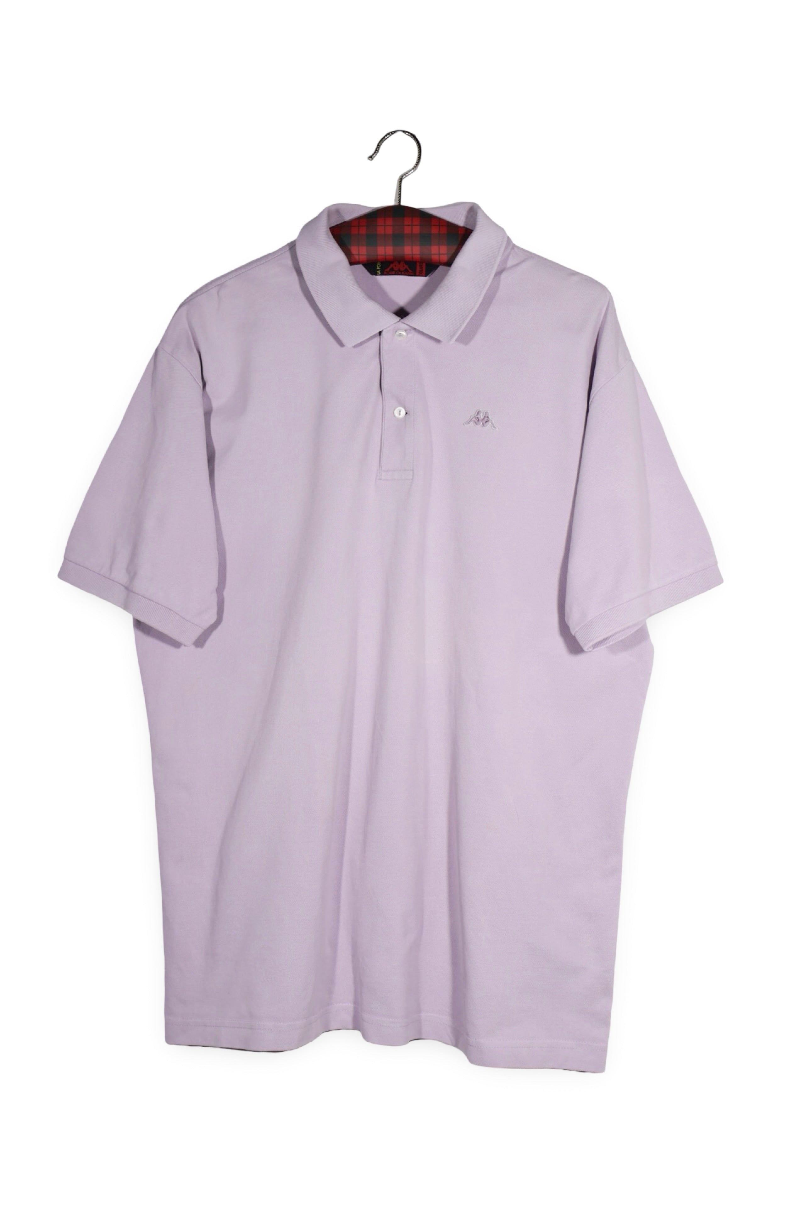 Tricou - Kappa polo lila din bumbac – XL – Bărbați - fata