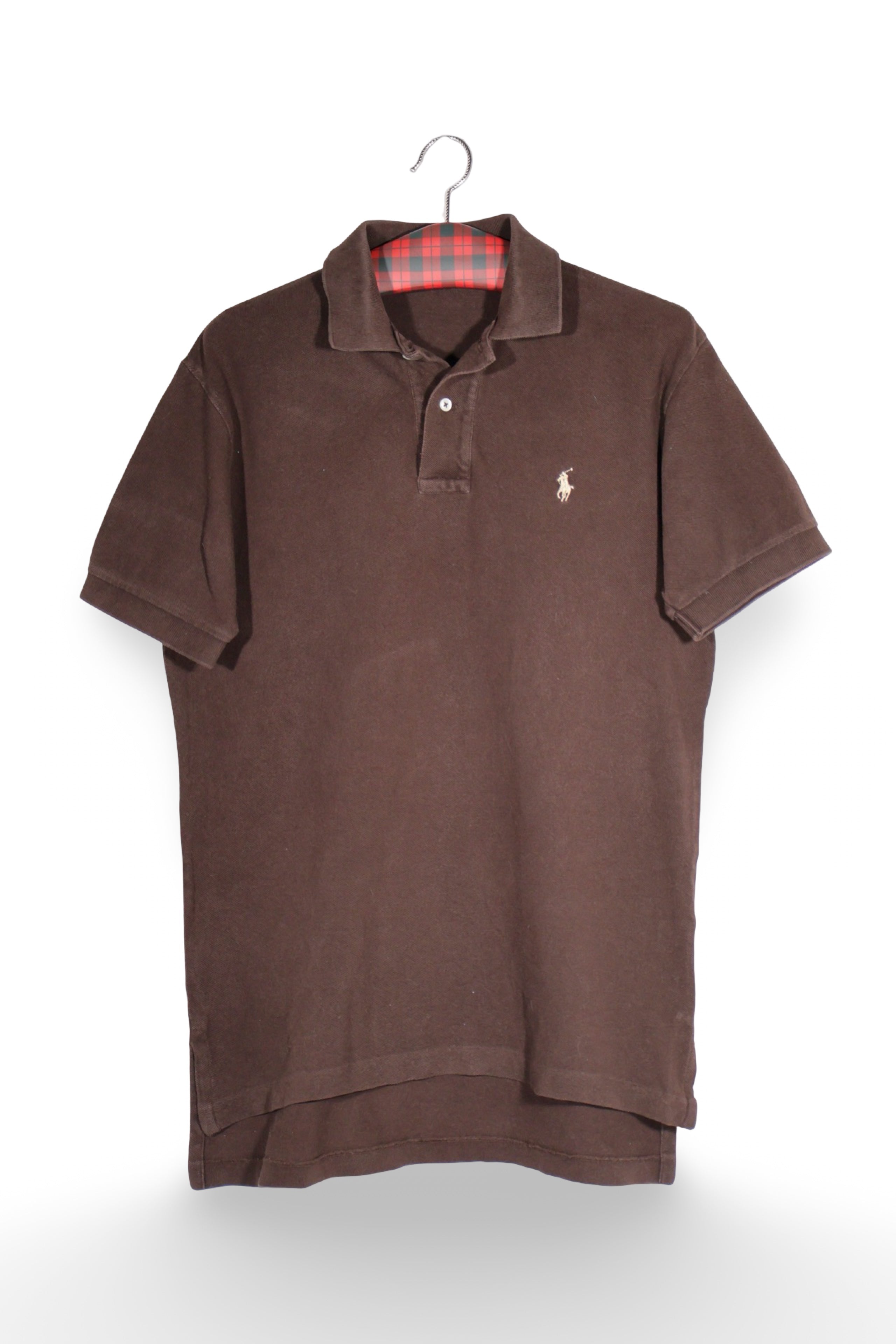 Tricou - RALPH LAUREN polo maro din bumbac – S – Bărbați - fata