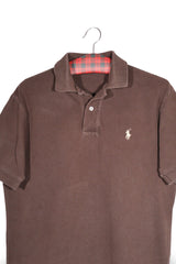 Tricou - RALPH LAUREN polo maro din bumbac – S – Bărbați - detaliu