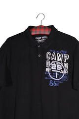 Tricou - Camp David negru cu imprimeu grafic contrastant – XXL – Bărbați - detaliu