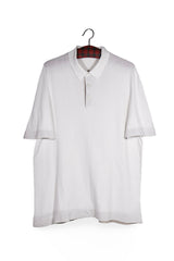 Tricou - Premium alb polo din bumbac – XL – Bărbați - fata