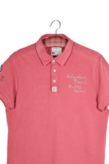 Tricou - Camp David rosu spalacit cu imprimeu discret – M – Bărbați - detaliu