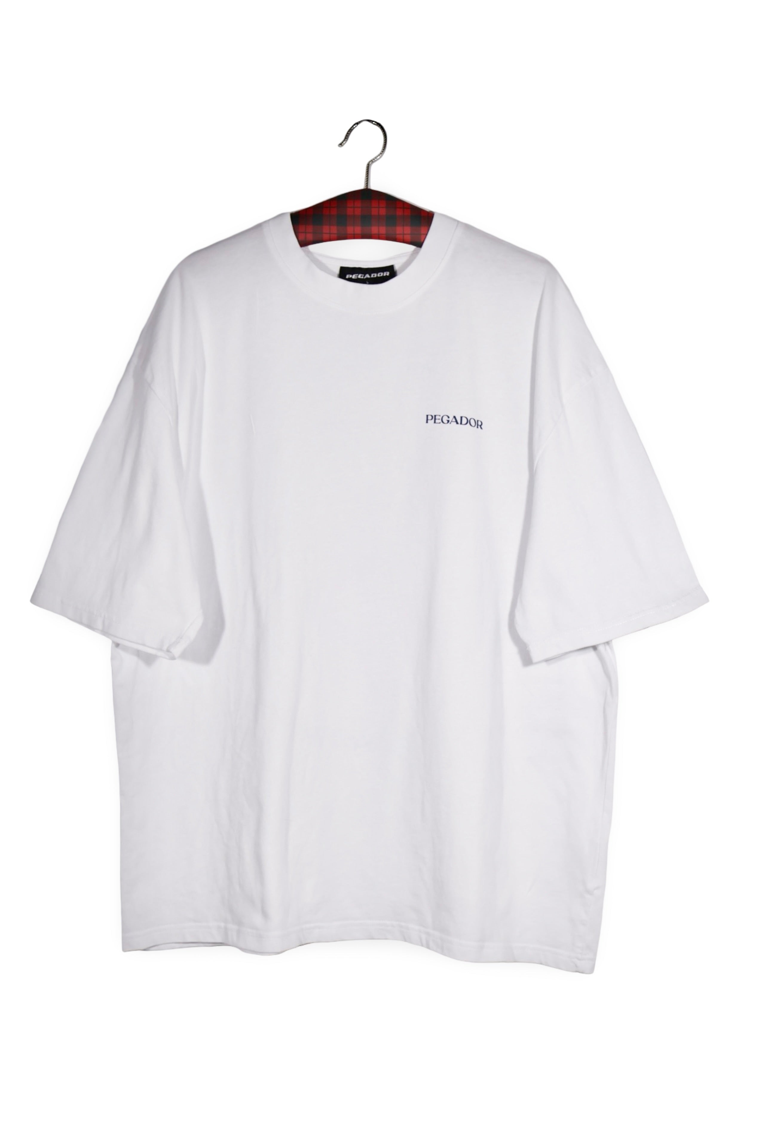Tricou - Premium alb cu imprimeu grafic la spate – L – Bărbați - fata