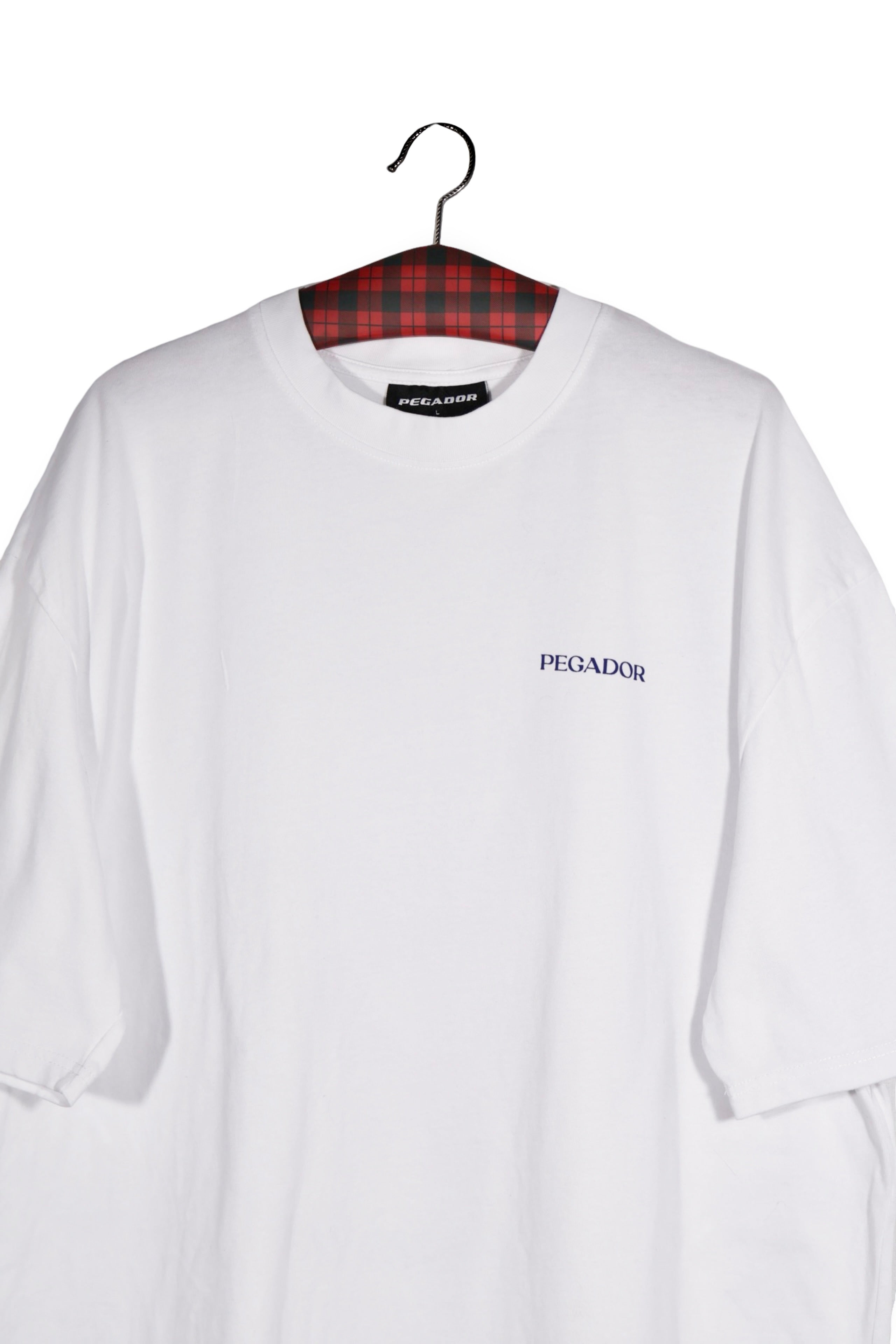 Tricou - Premium alb cu imprimeu grafic la spate – L – Bărbați - detaliu