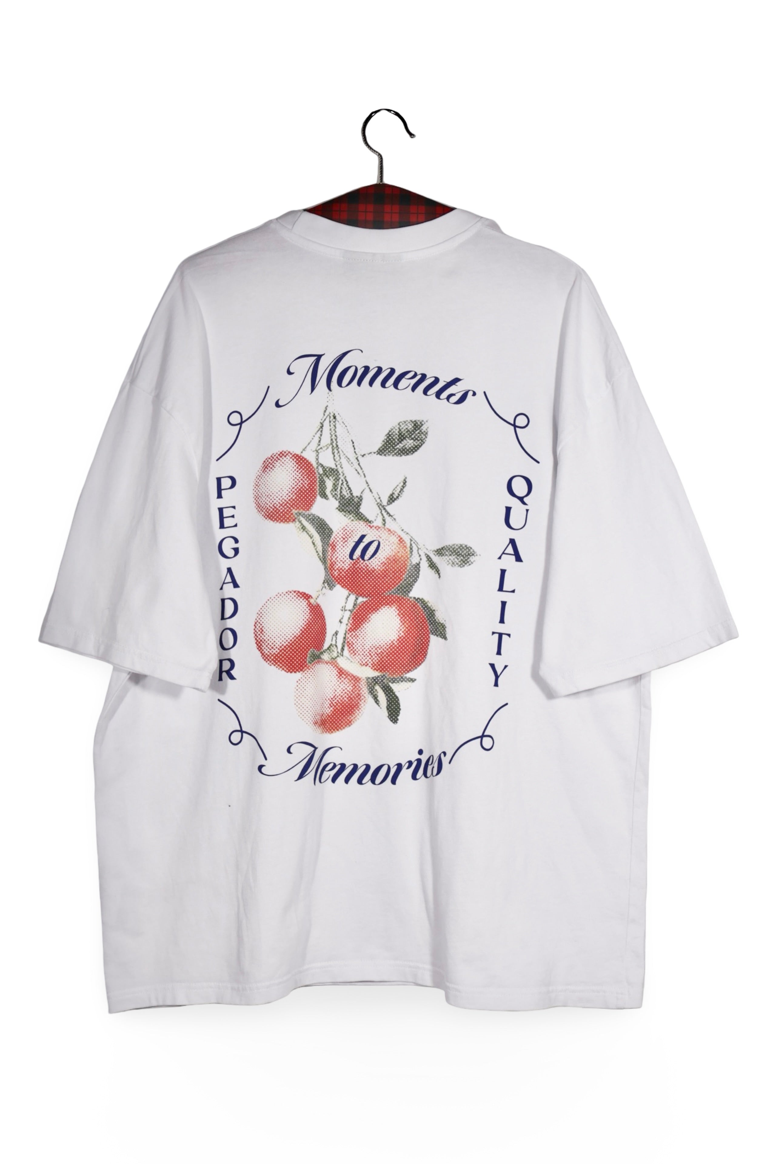 Tricou - Premium alb cu imprimeu grafic la spate – L – Bărbați - spate