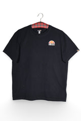 Tricou - Ellesse negru din bumbac cu logo la piept – L – Femei - fata