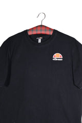 Tricou - Ellesse negru din bumbac cu logo la piept – L – Femei - detaliu