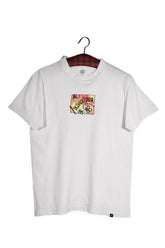Tricou - DC alb cu print grafic pastelat – M – Femei - fata
