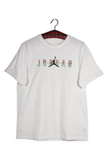Tricou - Jordan alb cu logo grafic colorat – M – Bărbați - fata