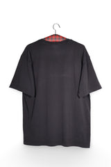 Tricou - Premium negru oversized din bumbac elastic – L – Bărbați - spate