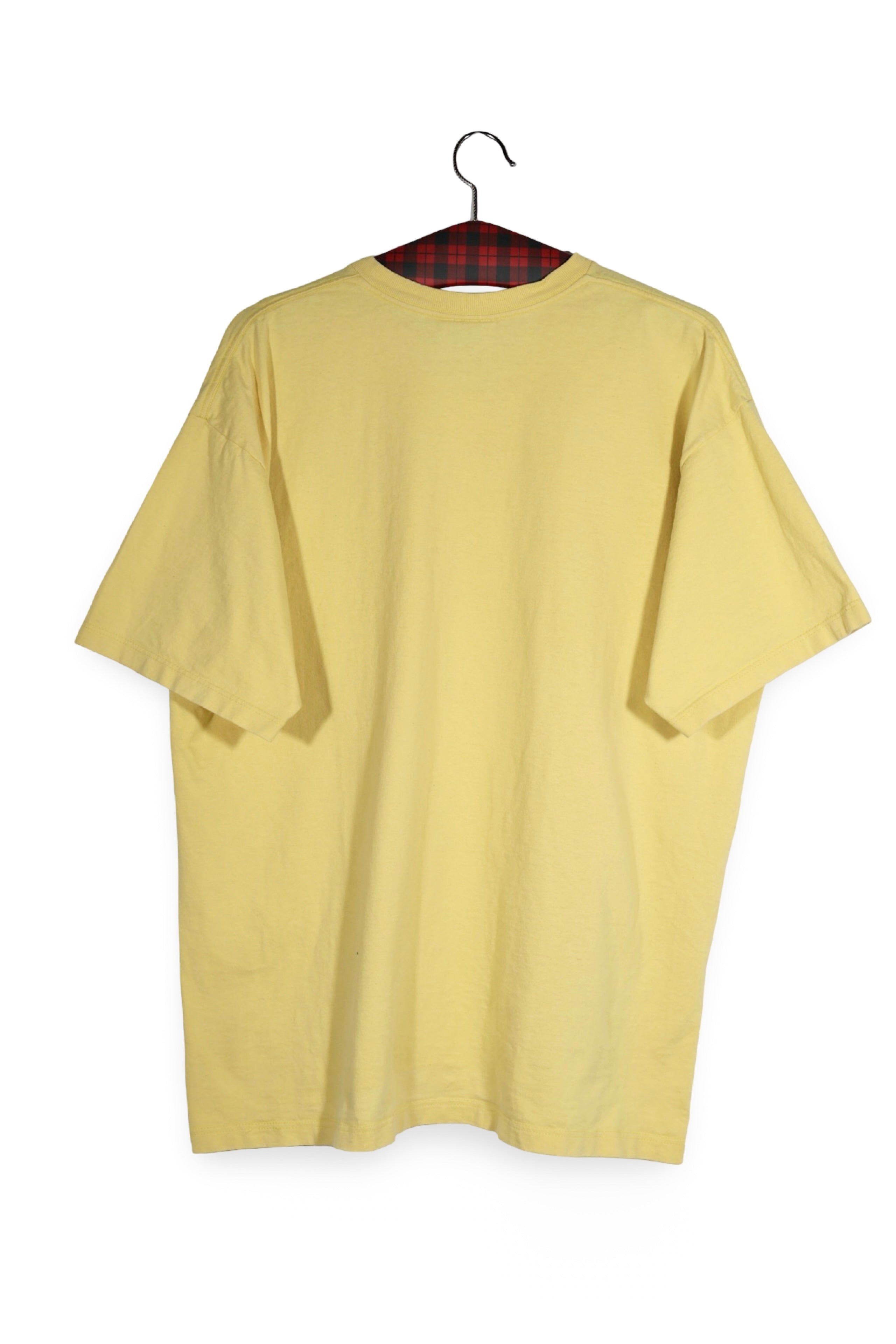 Tricou - Tommy Hilfiger galben pastel din bumbac, cu logo Athletics – XL – Bărbați - fata