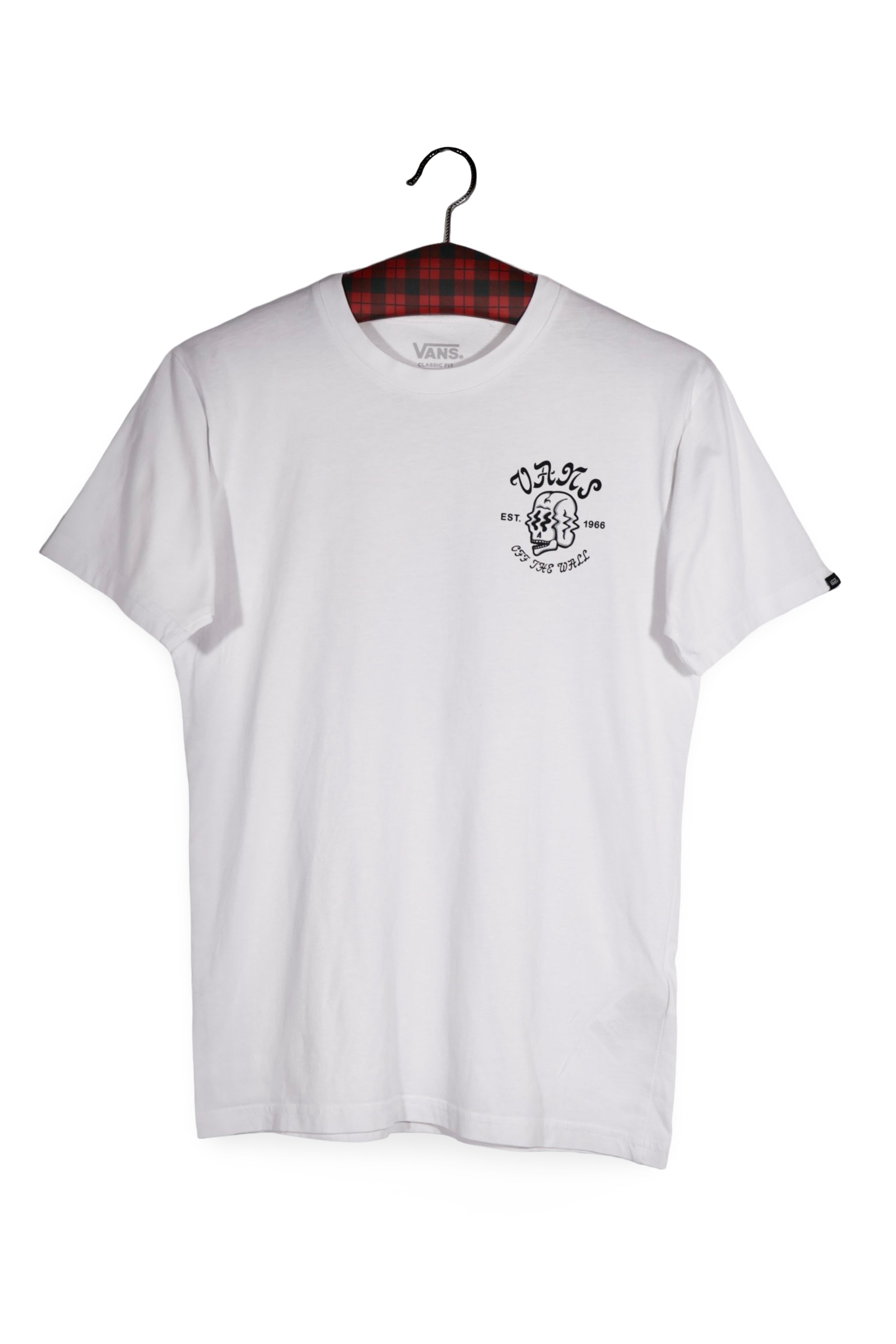 Tricou - VANS alb cu print grafic pe piept si spate – S – Femei - fata