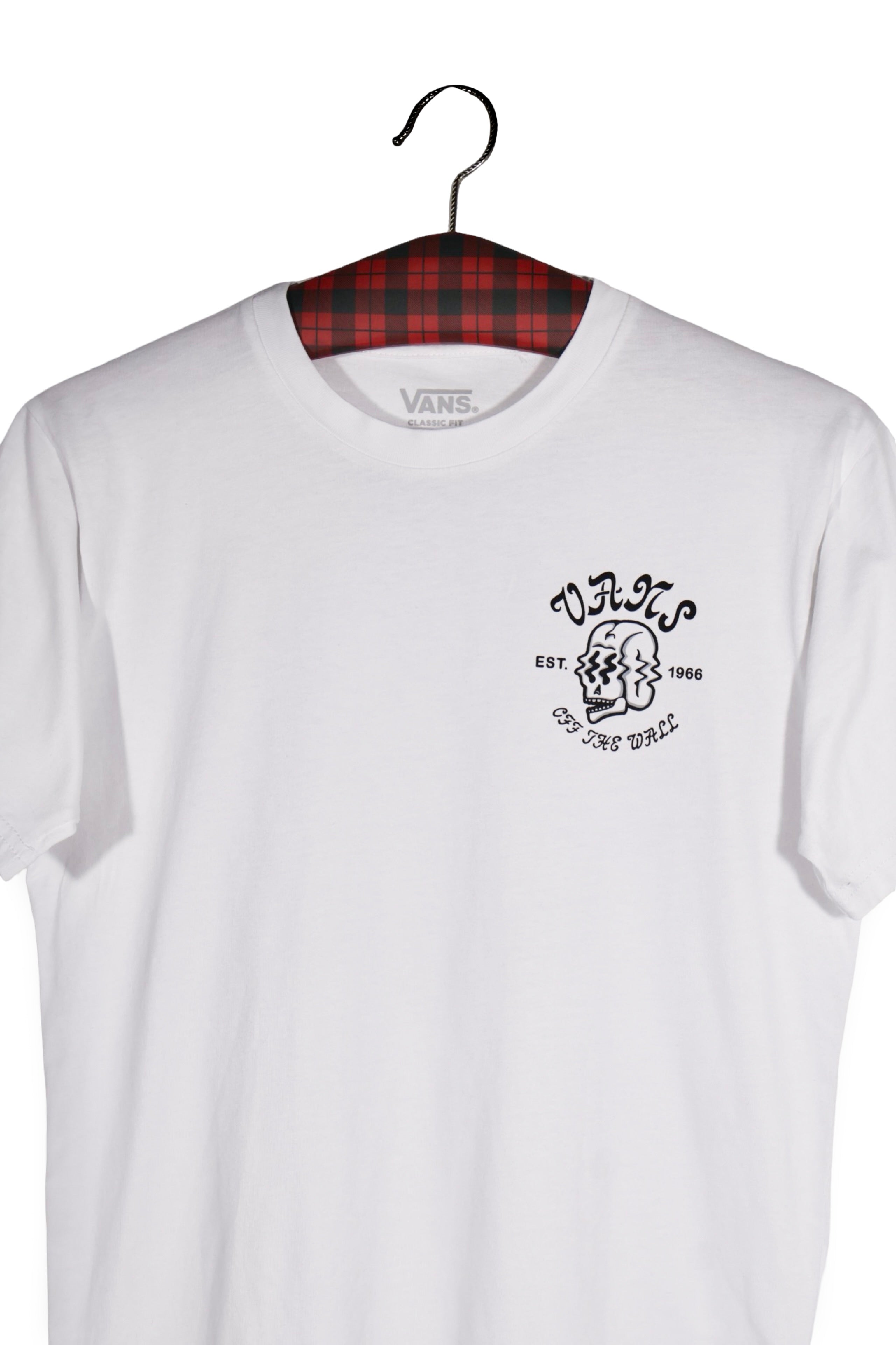 Tricou - VANS alb cu print grafic pe piept si spate – S – Femei - detaliu
