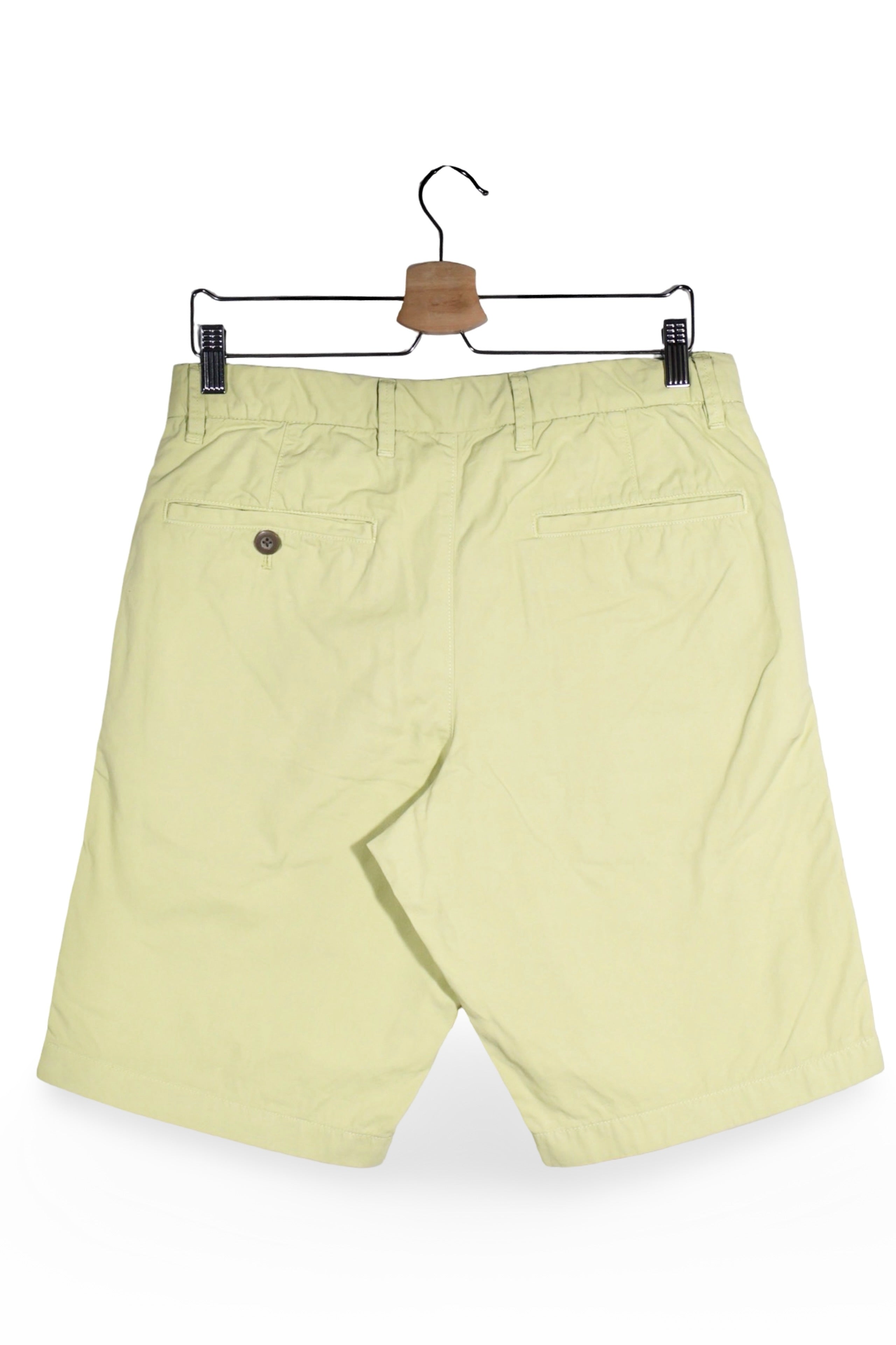 Pantaloni scurți - Uniqlo chino galben-verzui din bumbac – M – Bărbați - spate