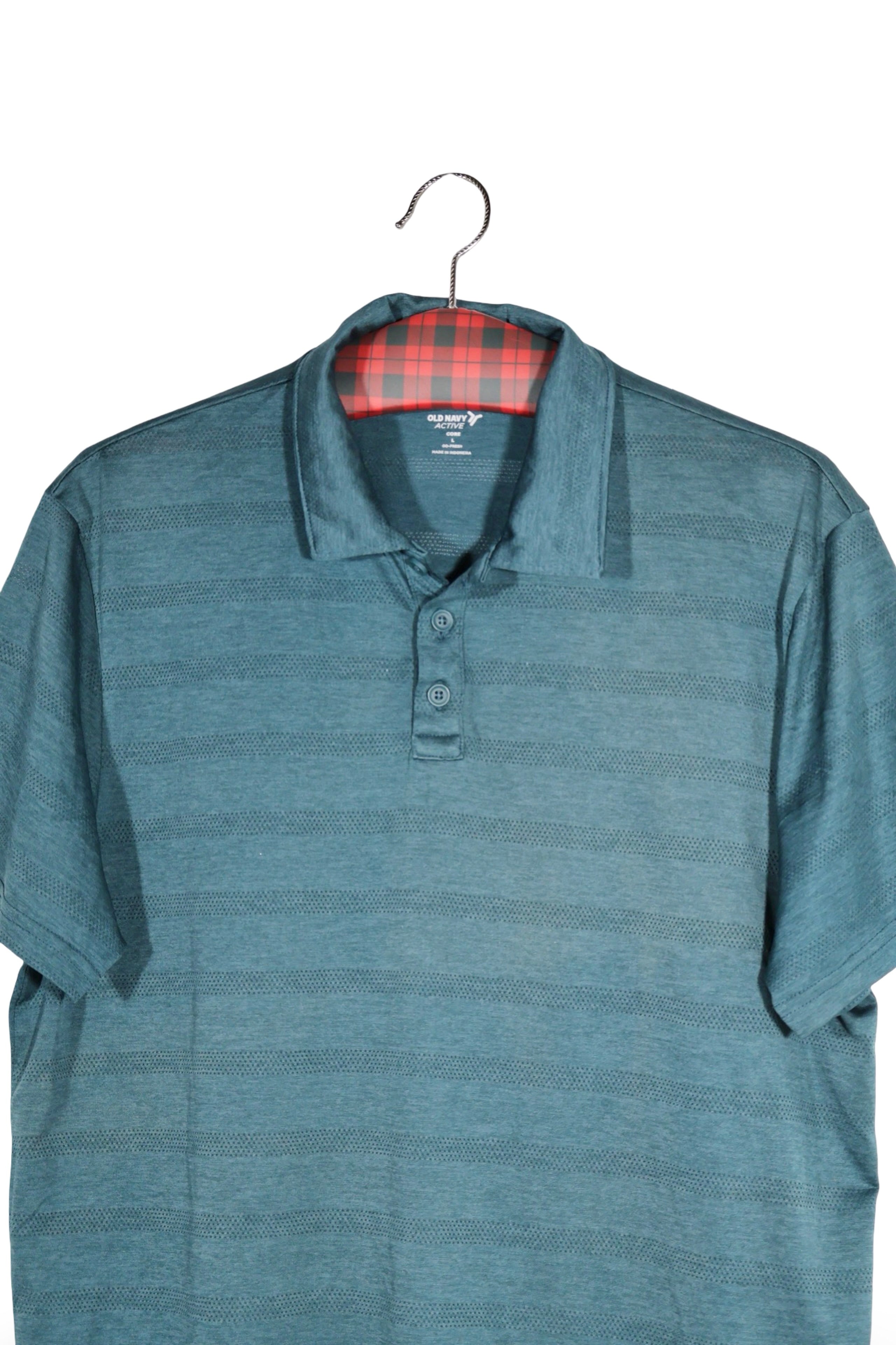 Tricou - Old Navy albastru petrol cu textură discretă – L – Bărbați - detaliu