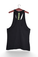 Top - Premium top negru sport cu logo fluorescent – XL – Femei - spate