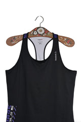 Maiou - Reebok negru sport din material elastic – L – Femei - detaliu