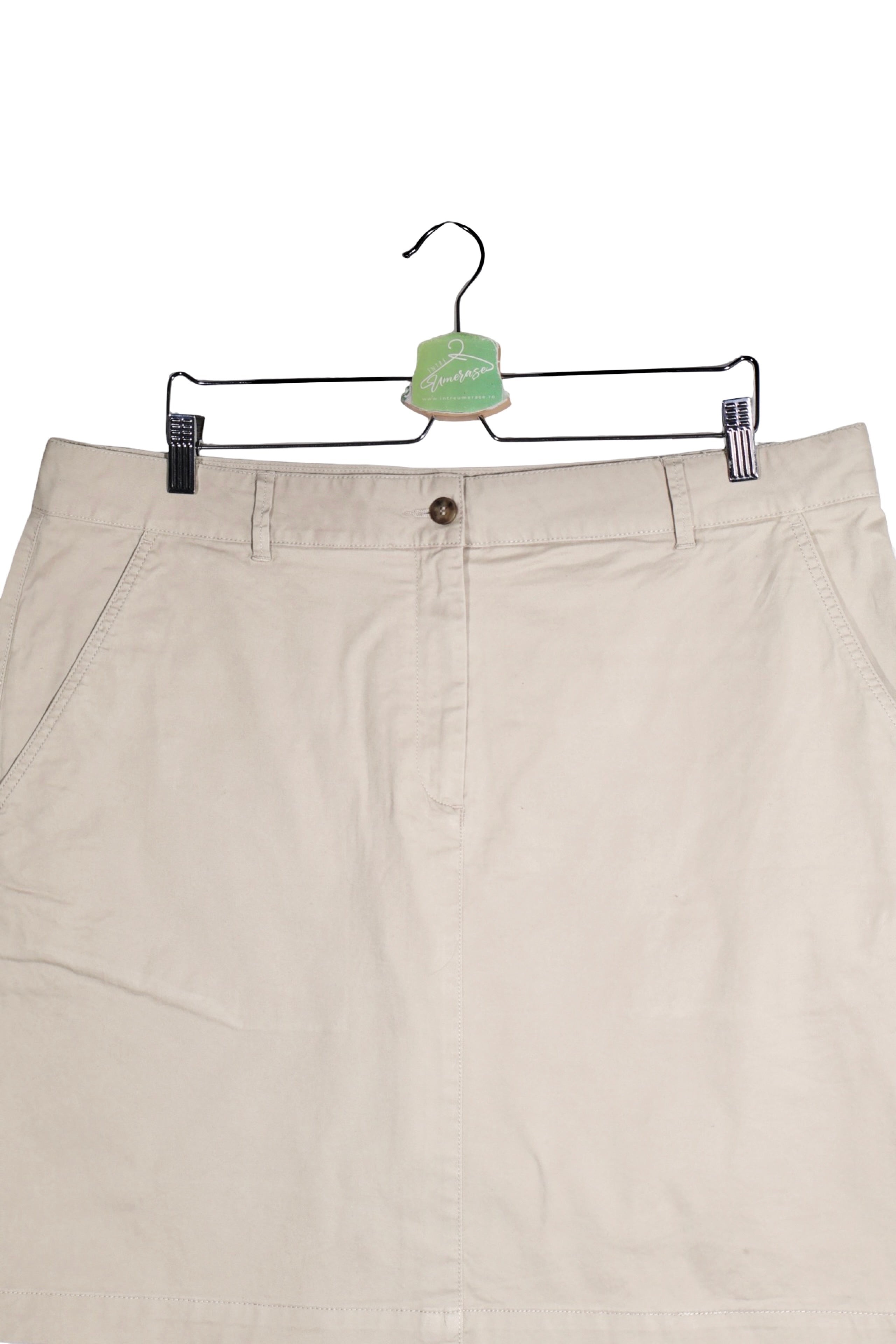 Fustă - Gant fustă bej din bumbac elastic – 3XL – Femei - fata