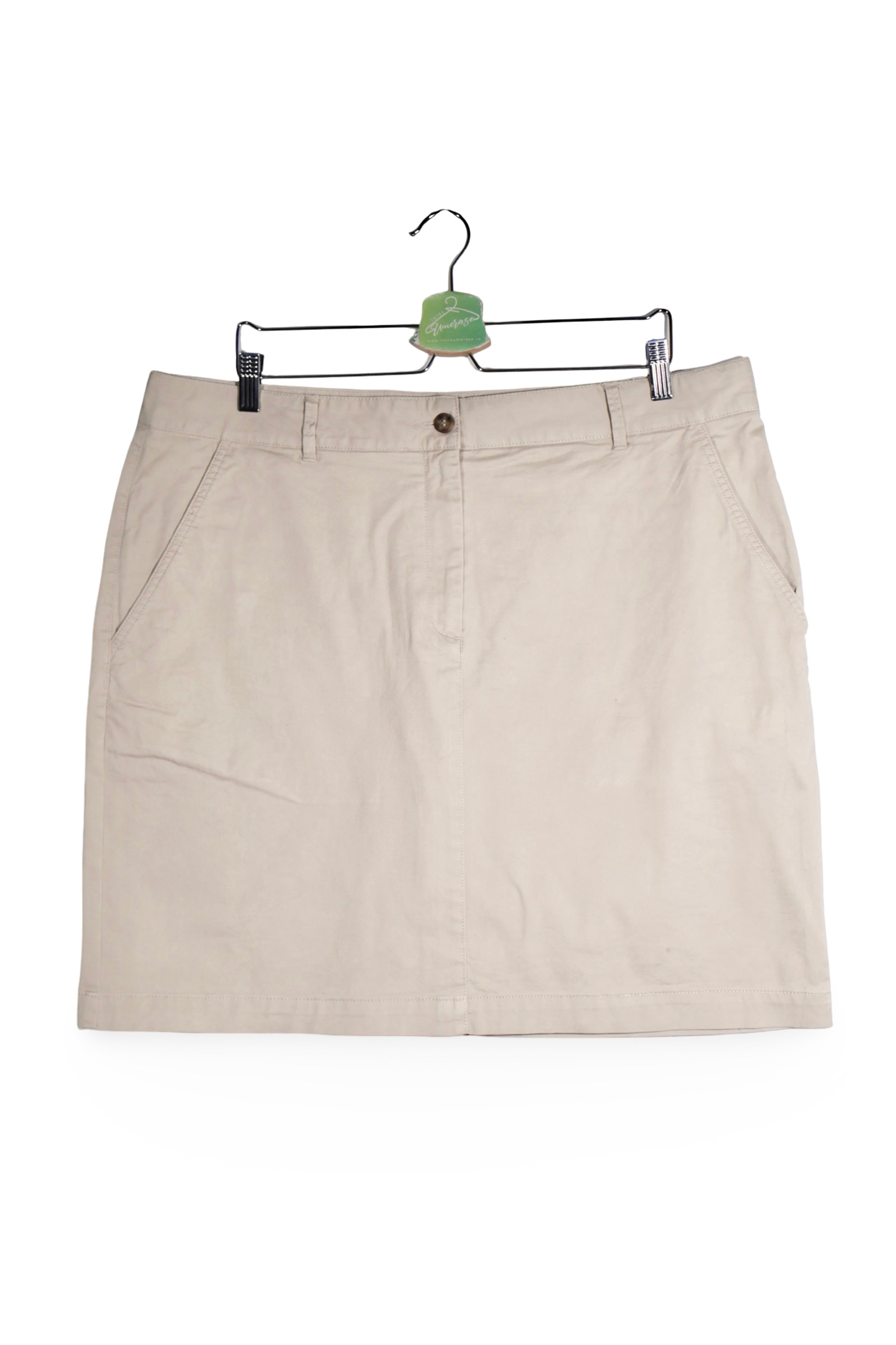 Fustă - Gant fustă bej din bumbac elastic – 3XL – Femei - detaliu