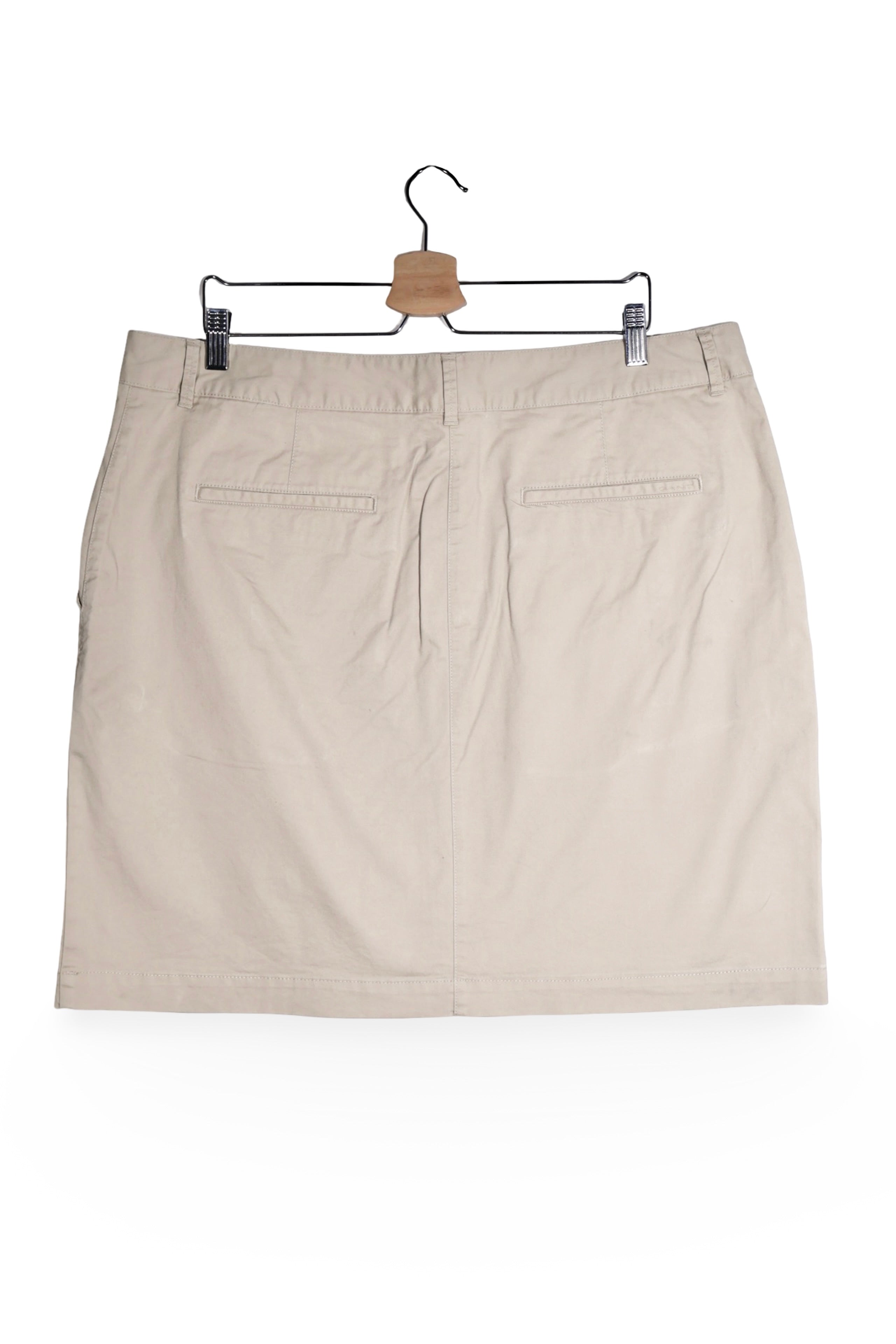 Fustă - Gant fustă bej din bumbac elastic – 3XL – Femei - spate