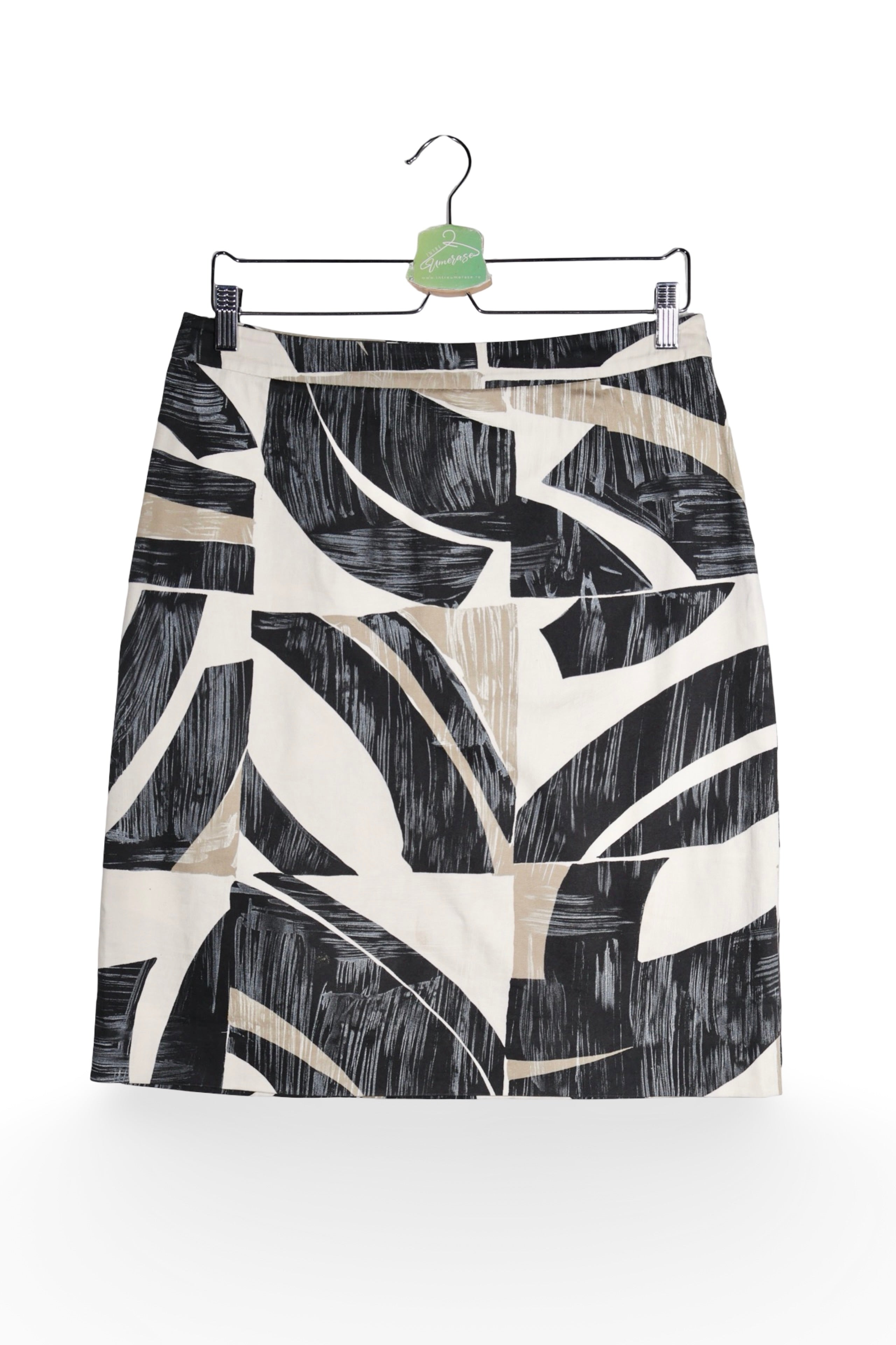 Fustă - Max Mara fustă cu imprimeu grafic alb-negru – L – Femei - fata