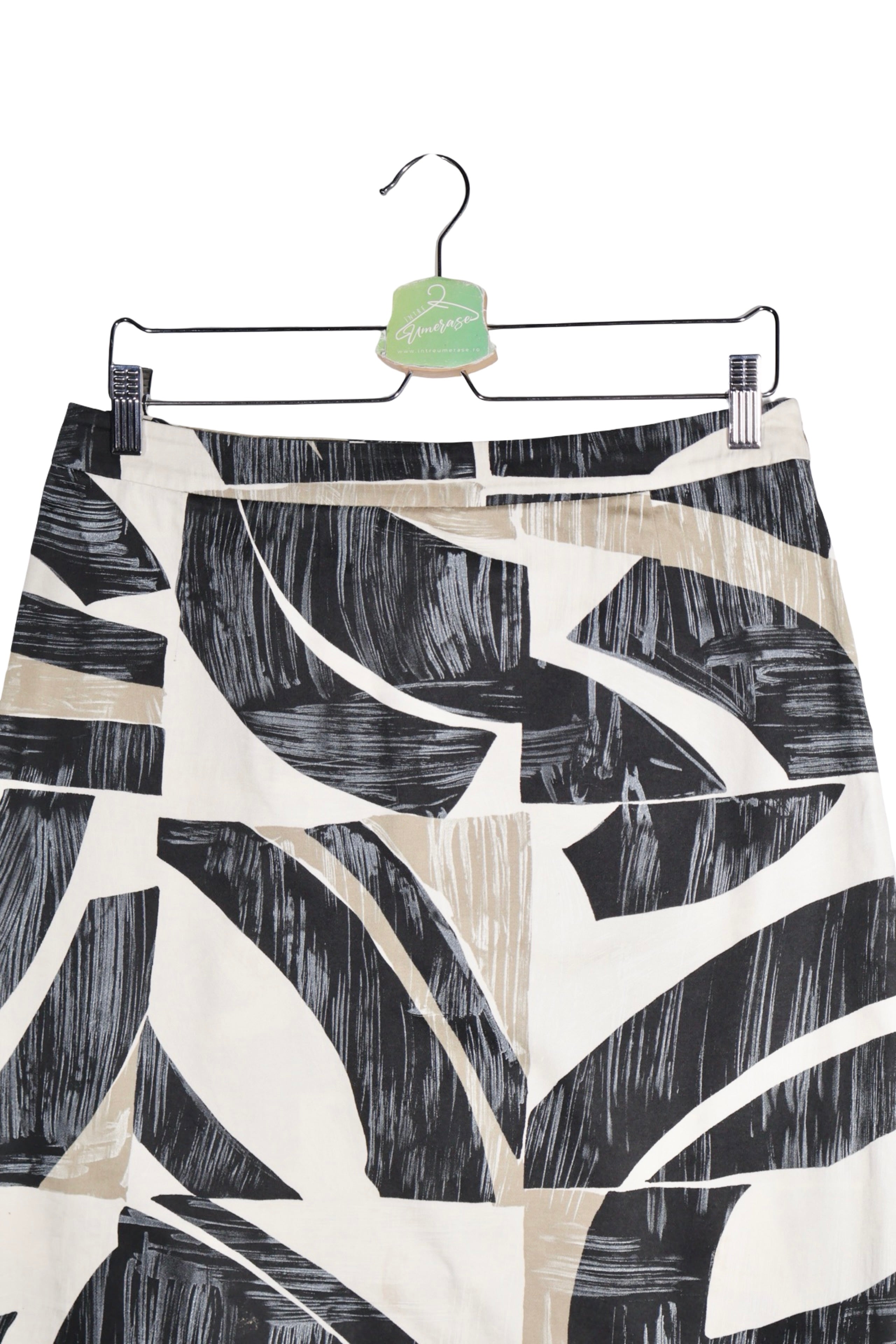 Fustă - Max Mara fustă cu imprimeu grafic alb-negru – L – Femei - detaliu