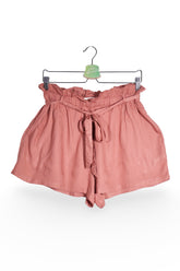 Pantaloni scurți - Hollister roz prafuit cu talie elastică și cordon – S – Femei - fata