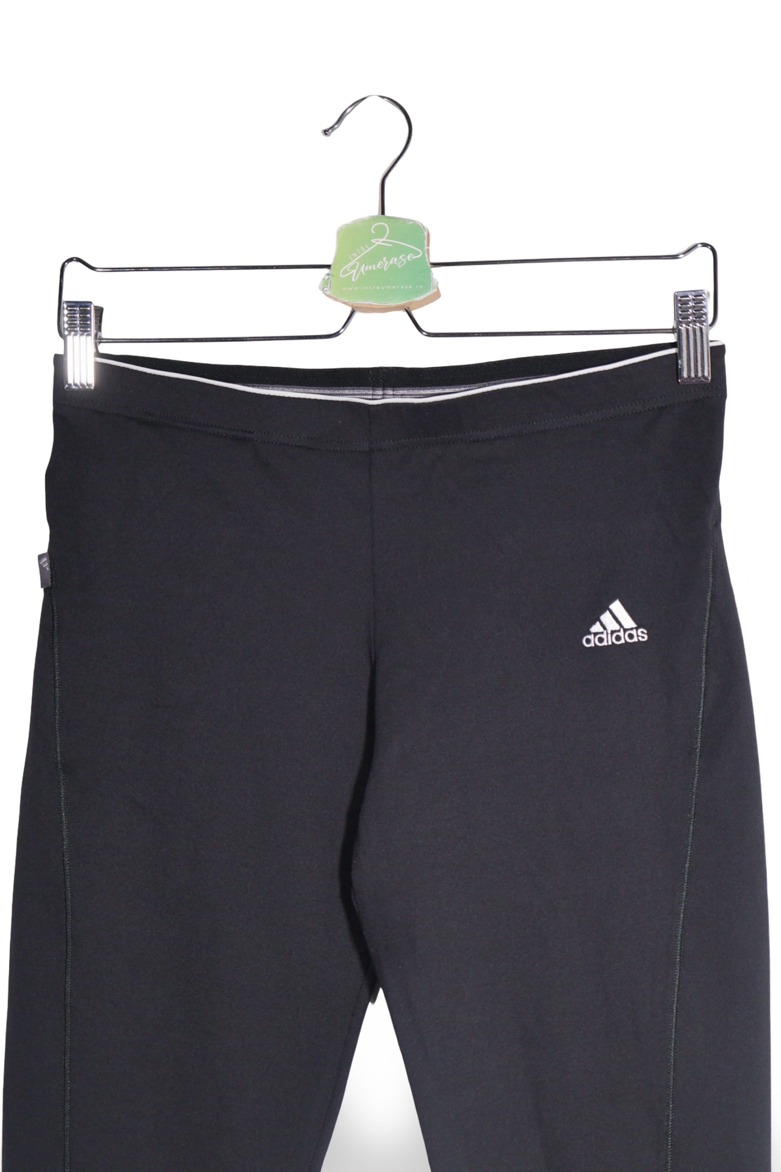 Colanti scurti - adidas capri negru din material elastic – M – Femei - spate