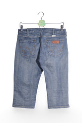 Blugi 2/3 - Wrangler albastru decolorat din bumbac elastic – M – Bărbați - detaliu