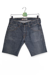 Blugi scurți - Levi's blugi scurti straight albastru inchis spalat – S – Bărbați - fata