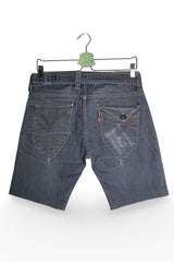 Blugi scurți - Levi's blugi scurti straight albastru inchis spalat – S – Bărbați - detaliu