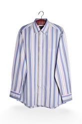 Cămașă - GANT camasa cu dungi multicolore si guler button-down – L – Bărbați - fata