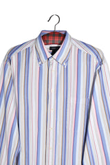 Cămașă - GANT camasa cu dungi multicolore si guler button-down – L – Bărbați - detaliu