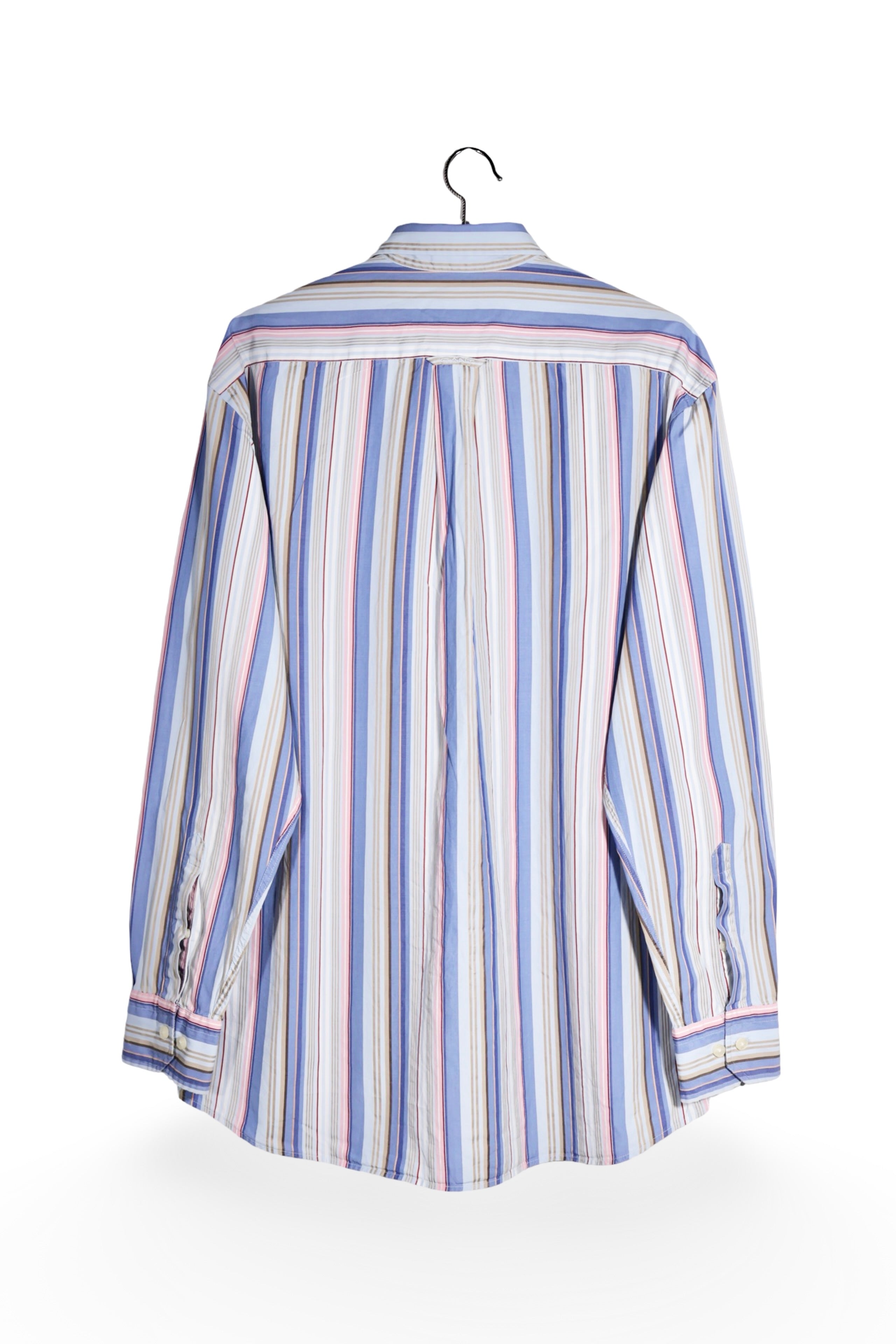 Cămașă - GANT camasa cu dungi multicolore si guler button-down – L – Bărbați - spate