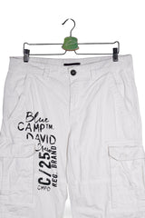 Pantaloni scurți - Camp David cargo alb din bumbac – L – Bărbați - detaliu