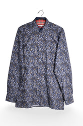 Cămașă - Royal Class floral bleumarin din bumbac – M – Bărbați - fata
