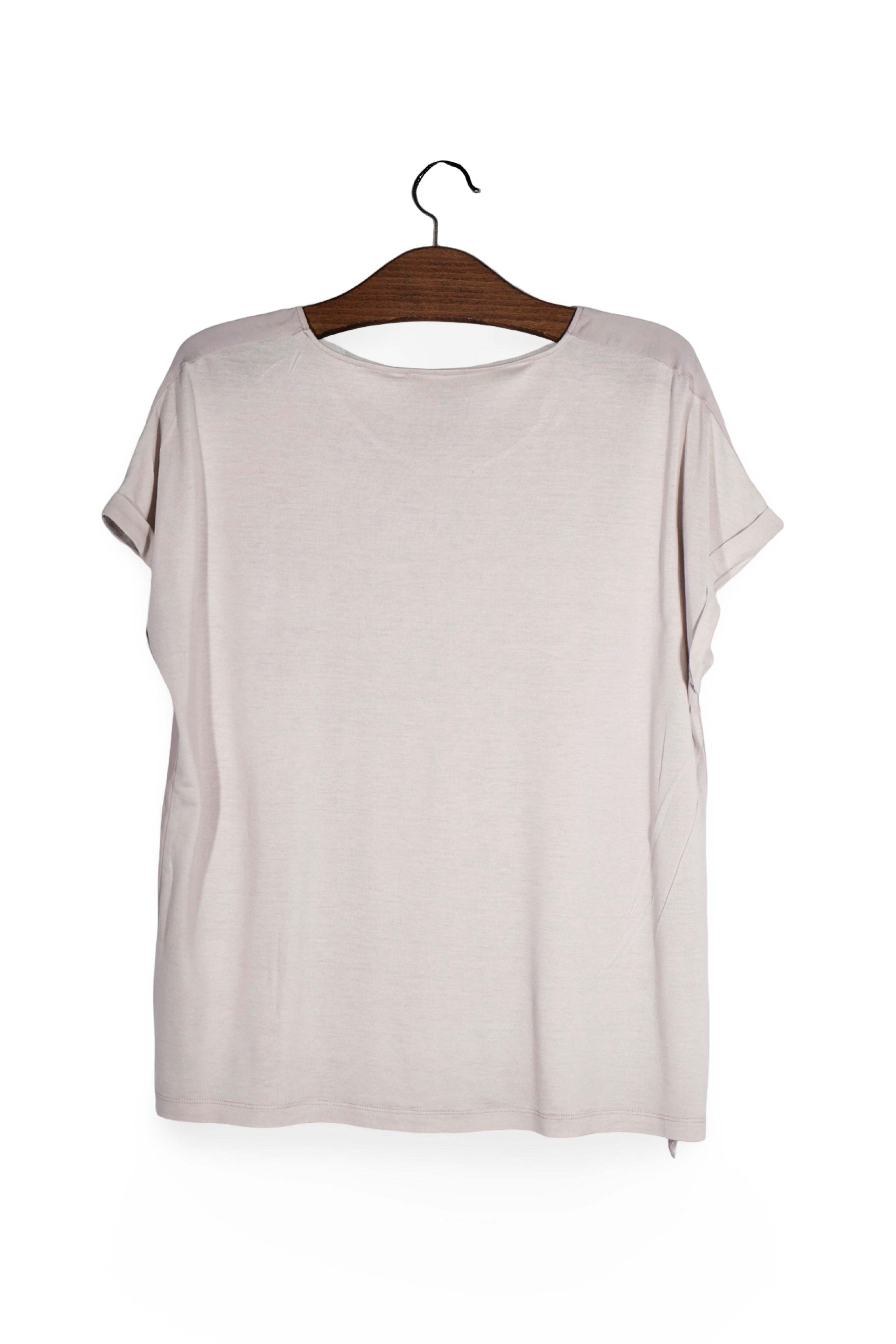 Tricou - Premium roz pal din matase si bumbac – M – Femei - spate
