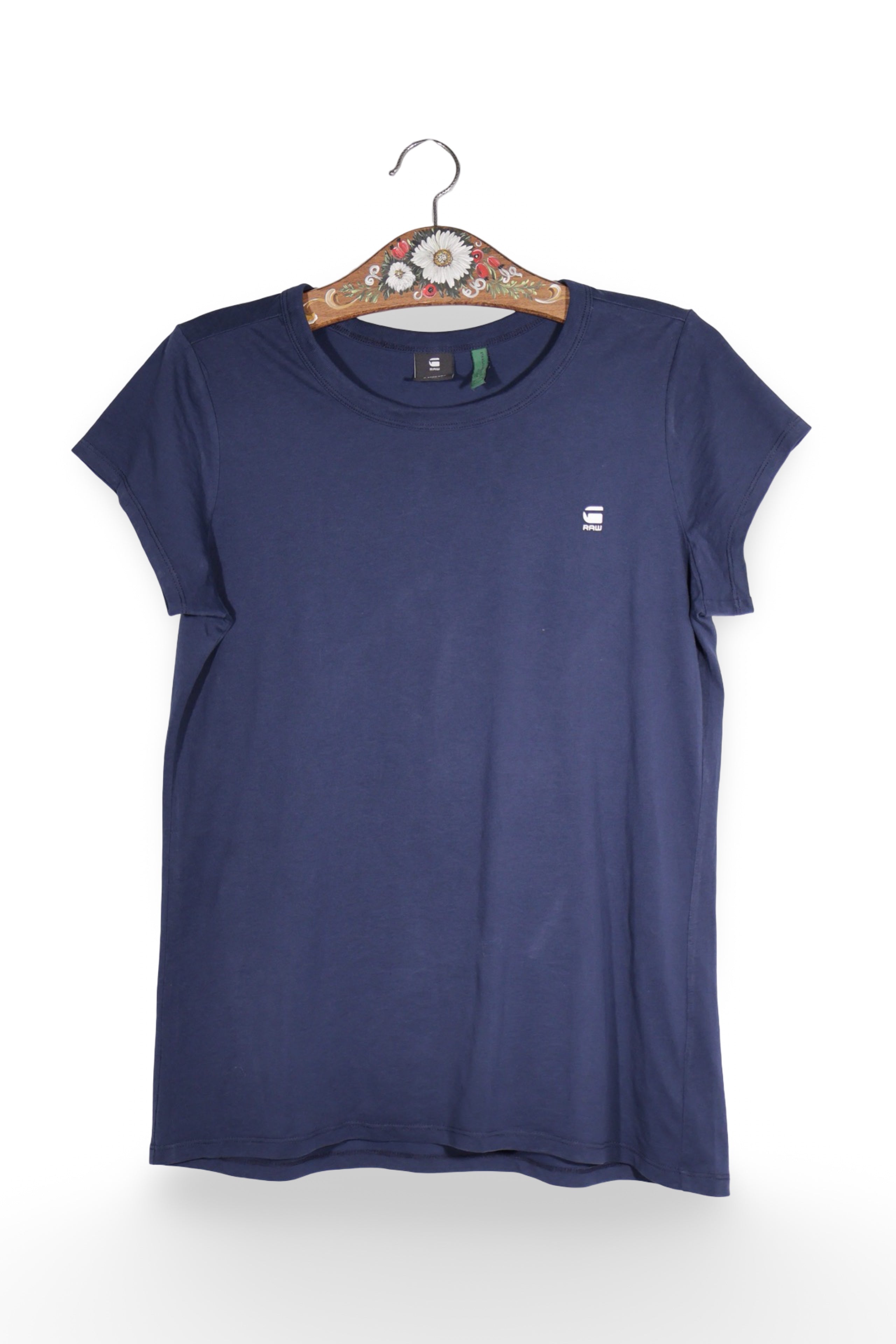 Tricou - G-star bleumarin din jerseu cu logo discret – XL – Femei - fata