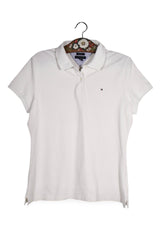 Tricou - Tommy Hilfiger alb slim fit din bumbac – XL – Femei - fata