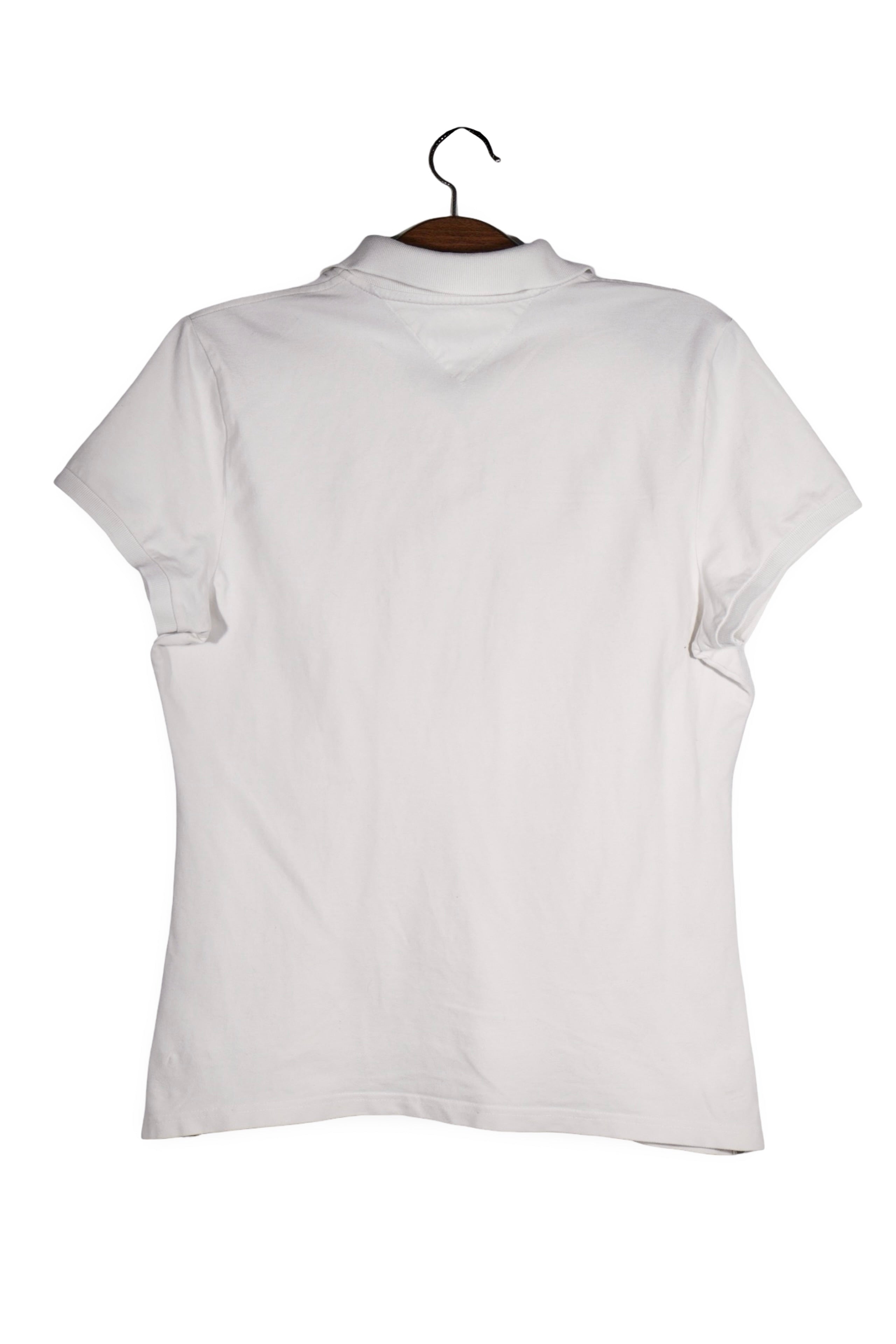 Tricou - Tommy Hilfiger alb slim fit din bumbac – XL – Femei - spate