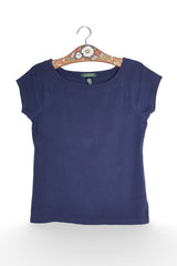 Top - Ralph Lauren bleumarin din jerseu moale – L – Femei - fata