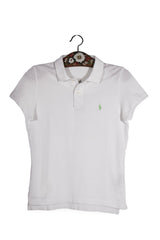 Tricou - Ralph Lauren polo alb Slim Fit din bumbac – M – Femei - fata