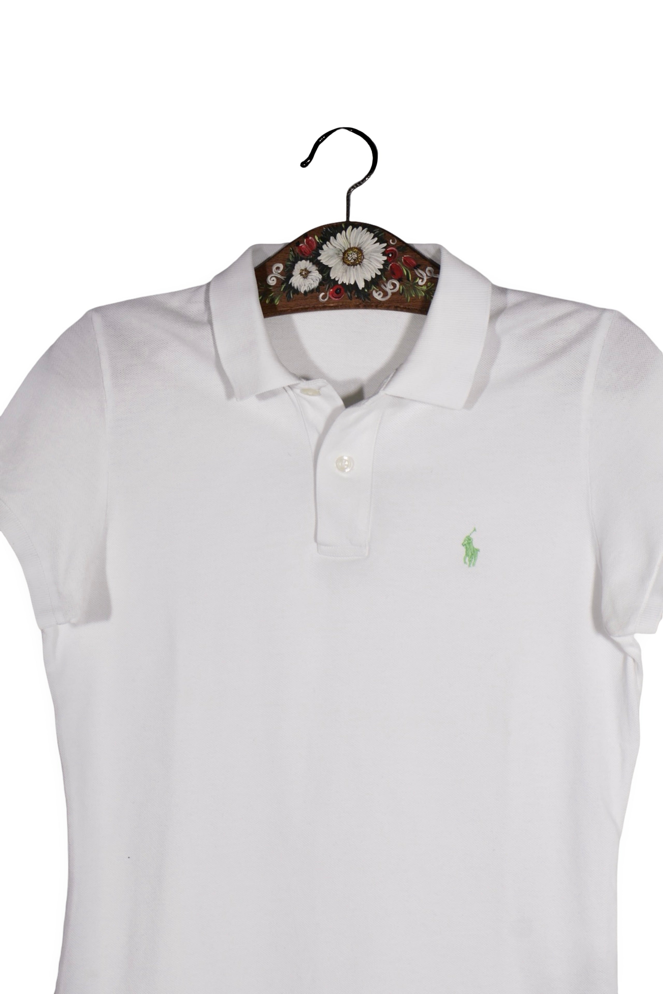 Tricou - Ralph Lauren polo alb Slim Fit din bumbac – M – Femei - detaliu