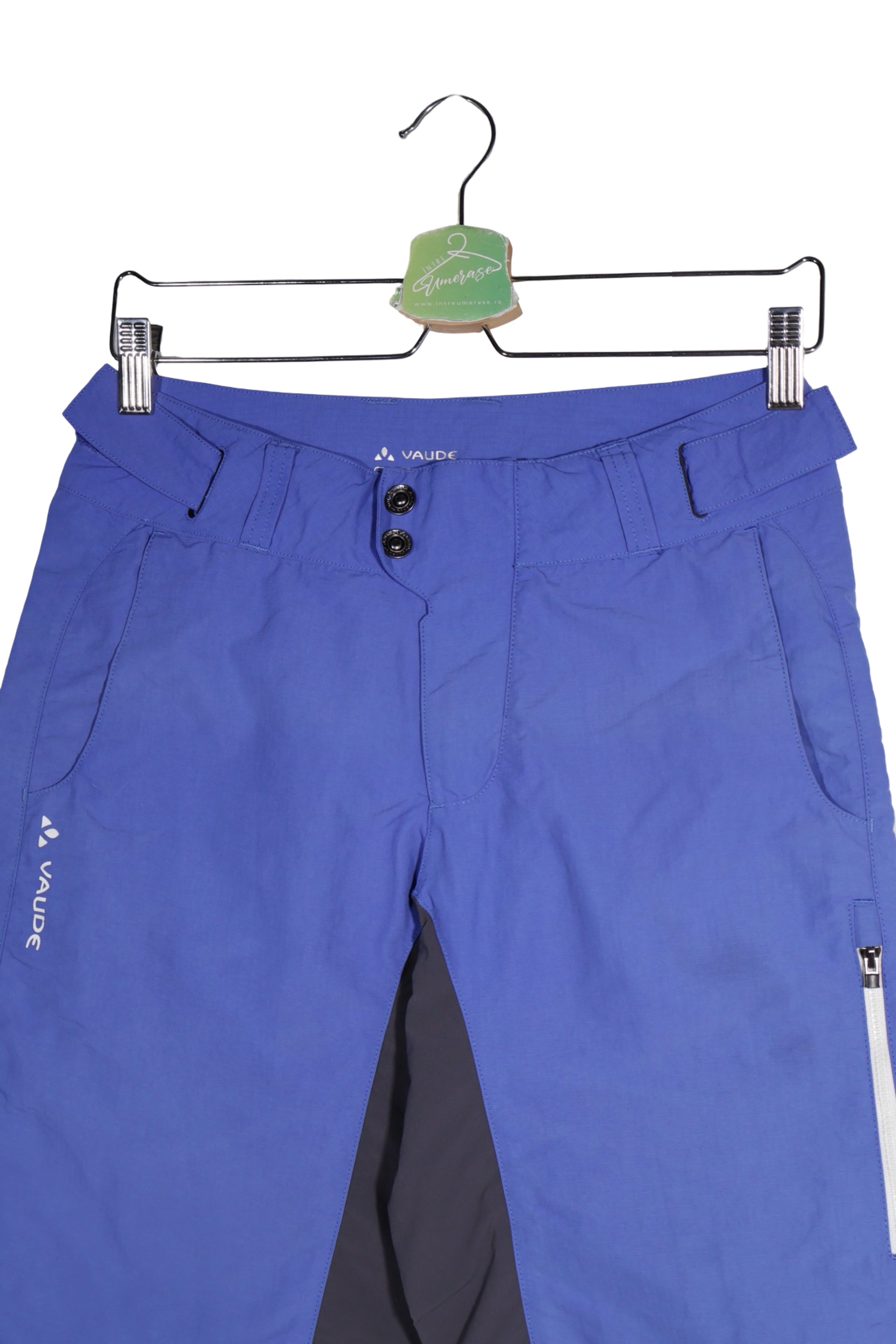 Pantaloni scurți - Vaude albastru electric din material tehnic – XS – Bărbați - detaliu