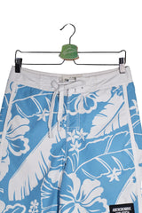 Pantaloni - Abercrombie&Fitch scurti tropicali alb-albaștri din poliester – XS – Bărbați - detaliu