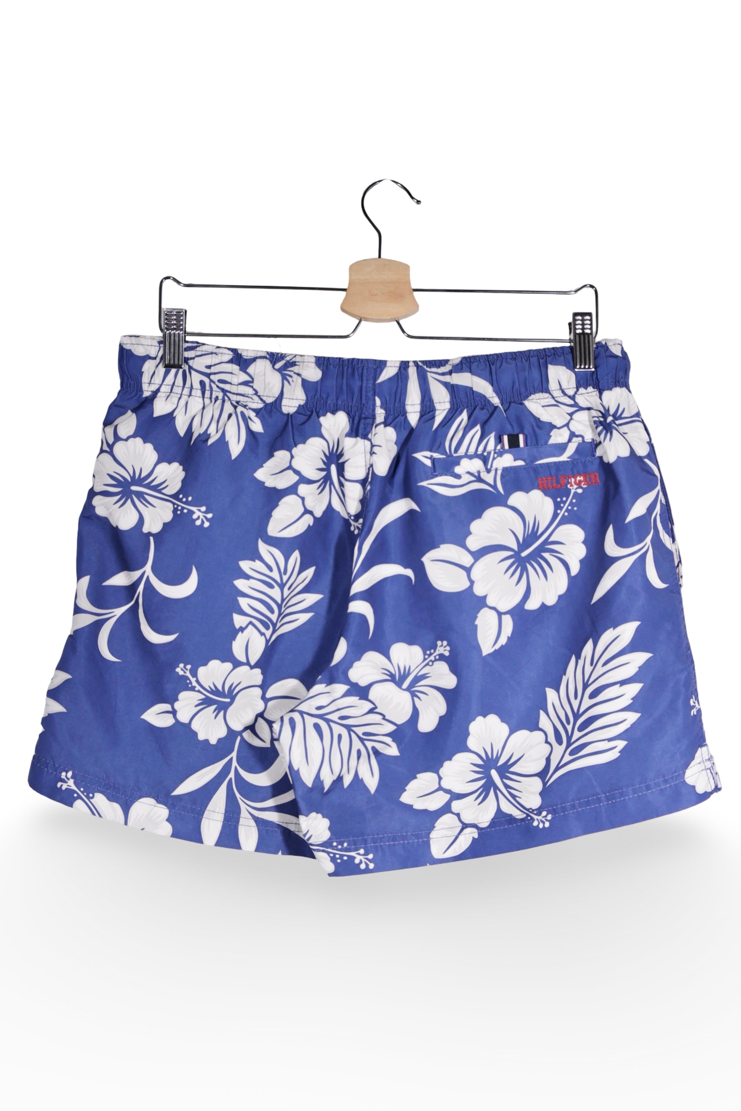 Pantaloni scurți - Tommy Hilfiger albastri cu imprimeu floral tropical – M – Bărbați - spate