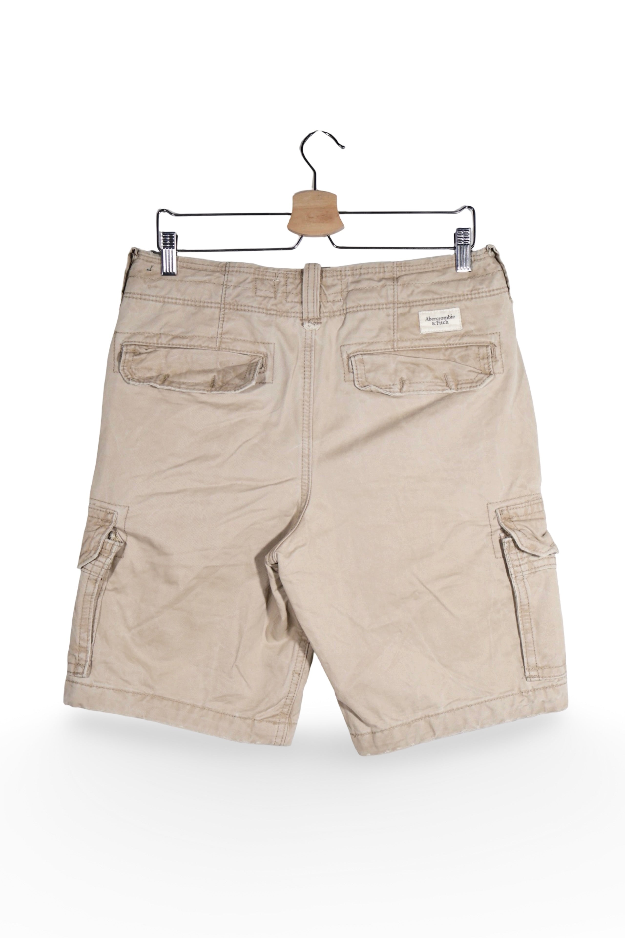 Pantaloni scurți - Abercrombie&Fitch cargo bej din bumbac – S – Bărbați - spate
