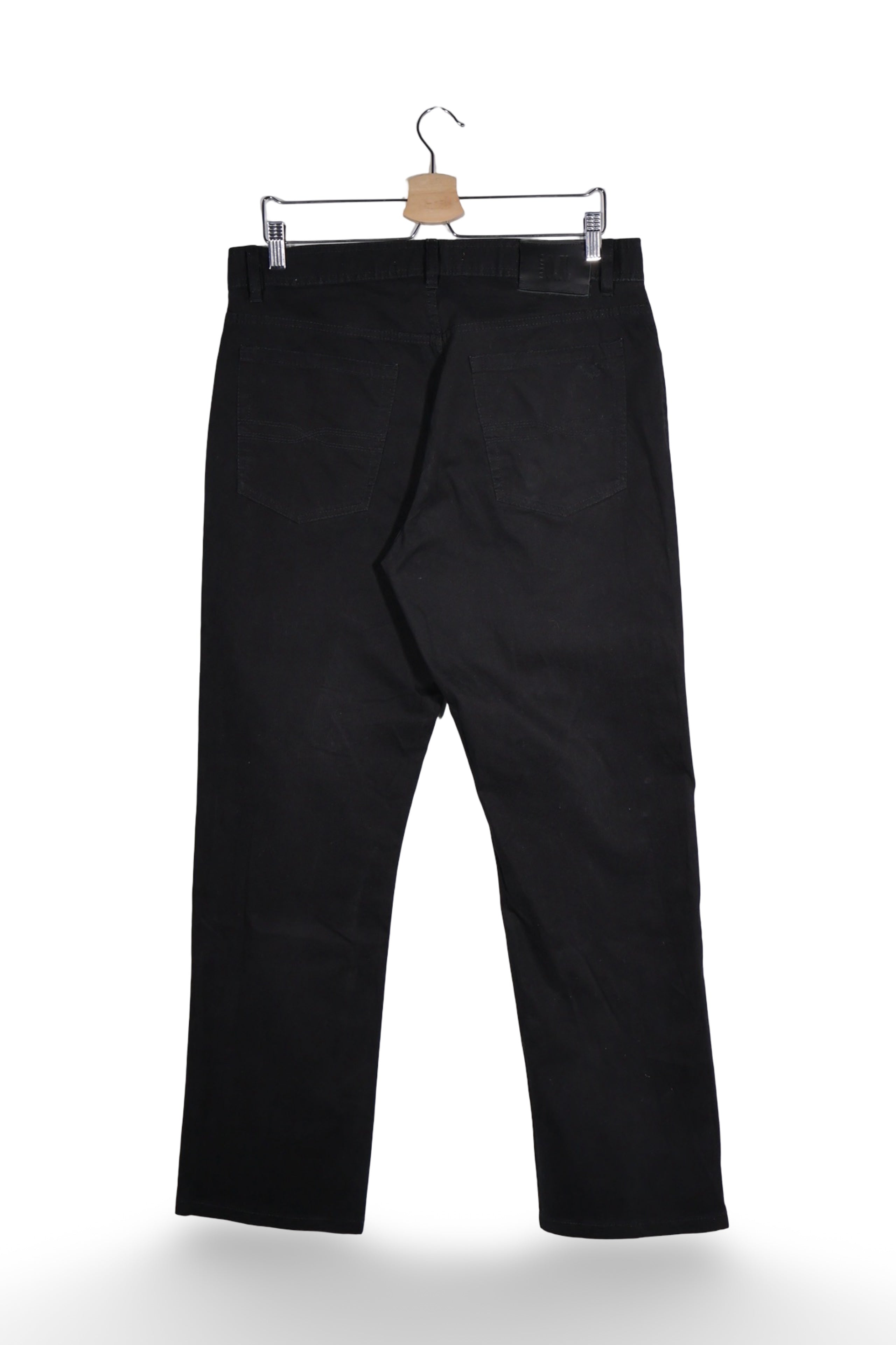 Pantaloni - Mustang chino negru din bumbac elastic – M – Bărbați - spate