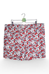 Pantaloni scurți - Vintage boardshorts albe cu imprimeu tropical – XL – Bărbați - fata